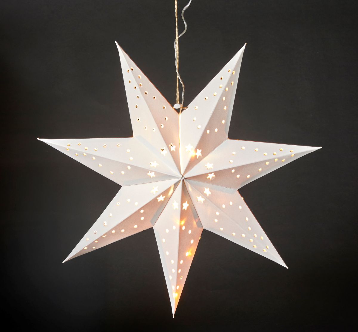Da'core Papirstjerne 40 cm med 10 LED hvid 