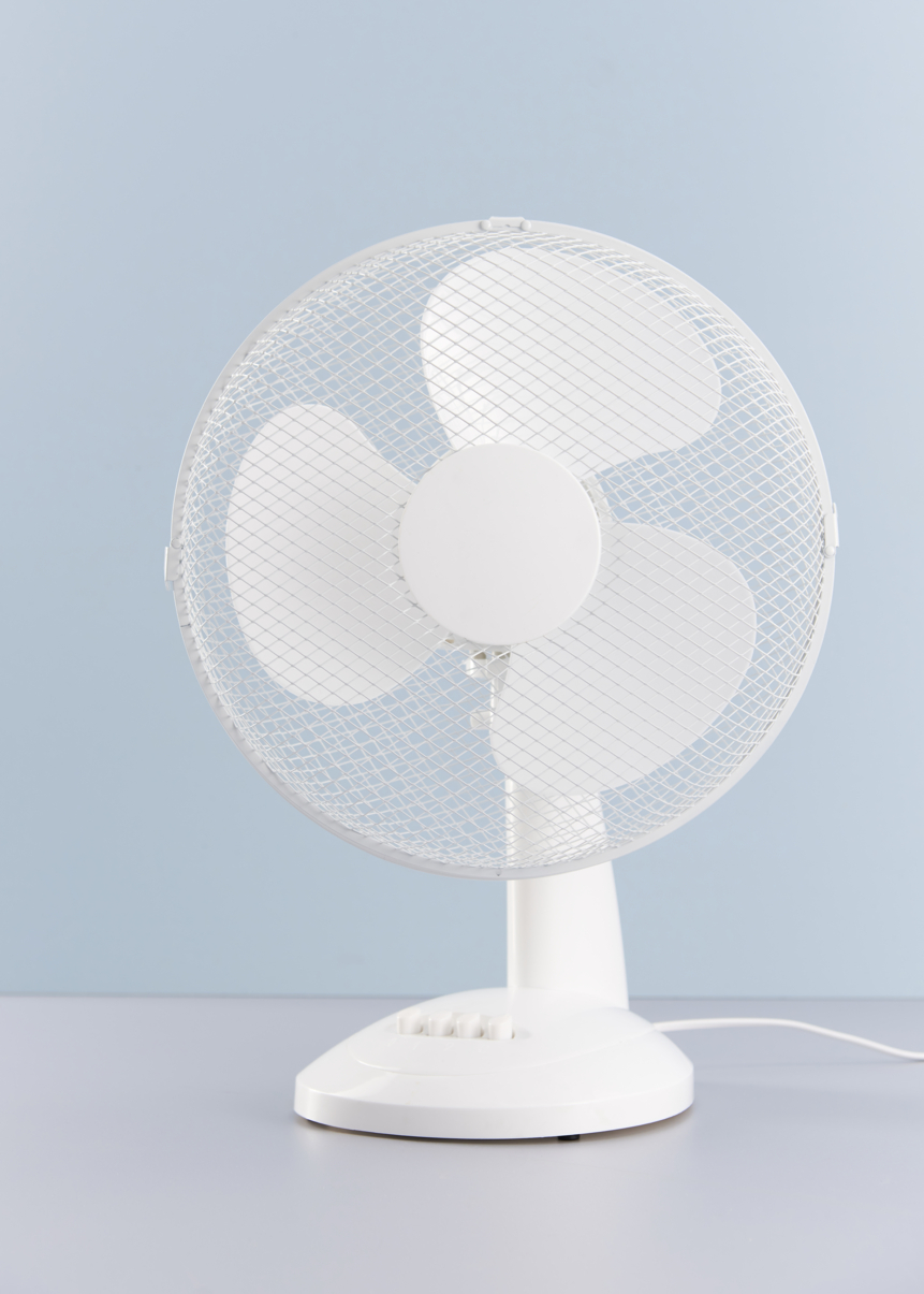 Ventilator til bord Ø 30/H 50 cm. hvid
