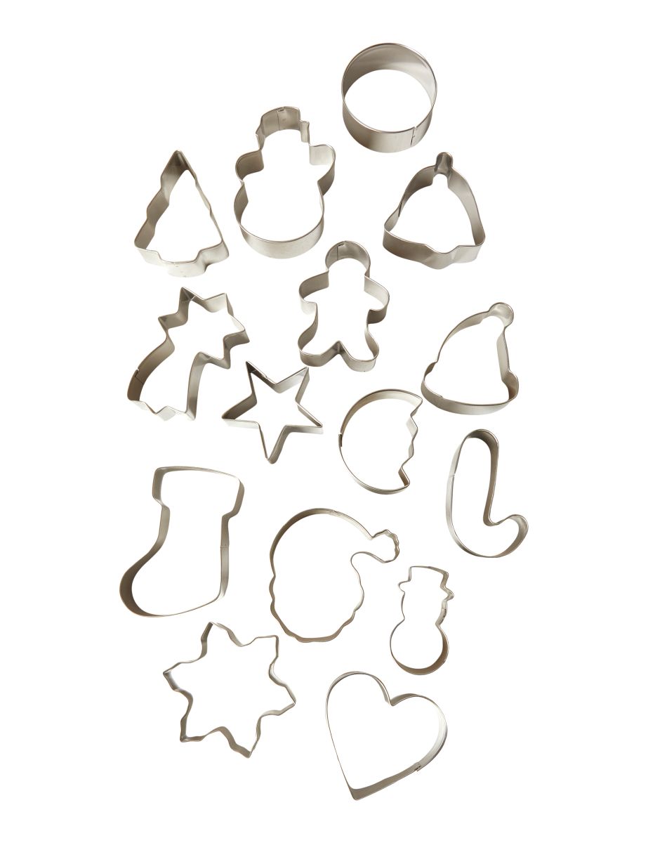 Kageudstikkere julemotiv s/15 styk stål