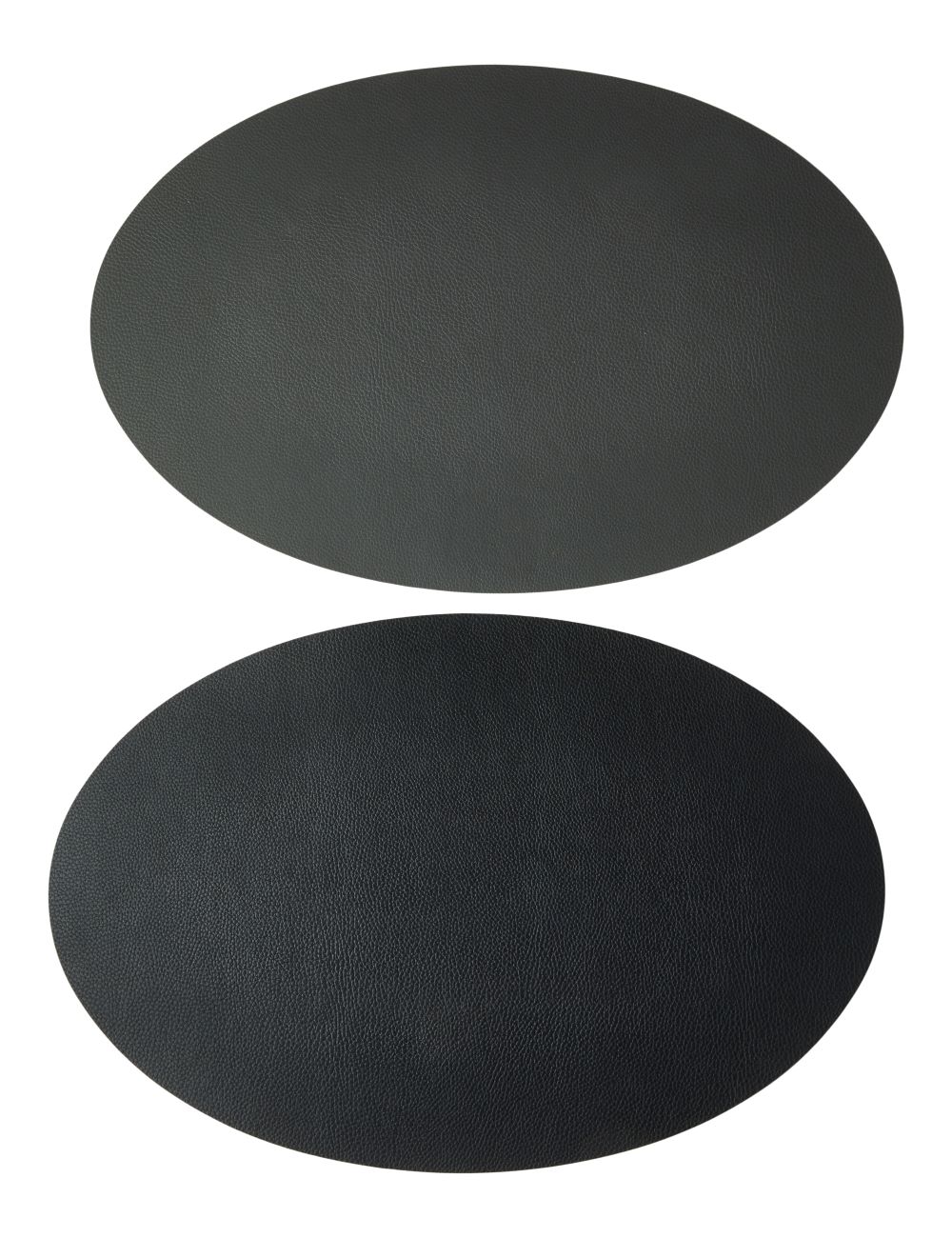 Da'core Dækkeserviet oval PU soft 41x33 cm mørk grå/sort vendbar