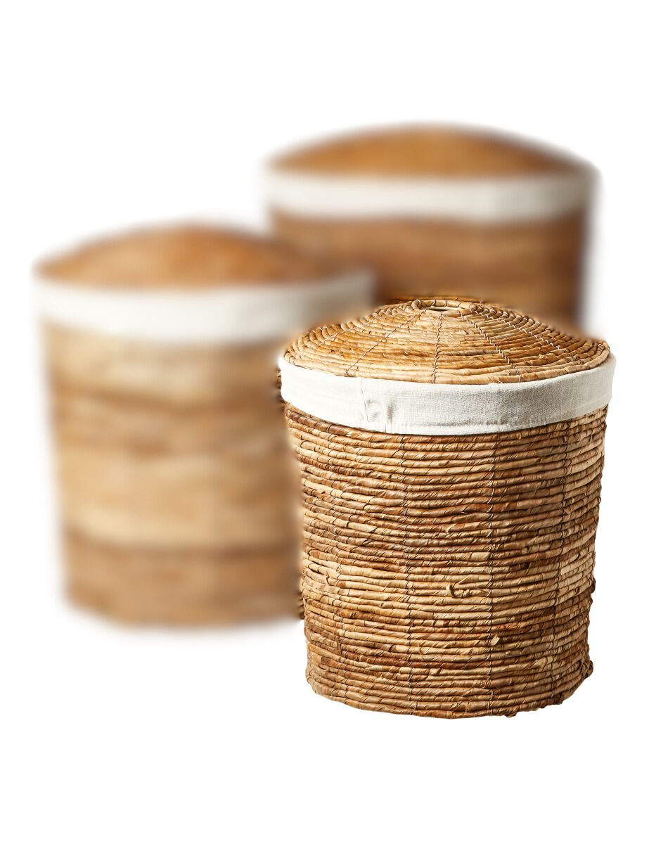 Da'core Vasketøjskurv bananblade Ø 36,5 H 41 cm.