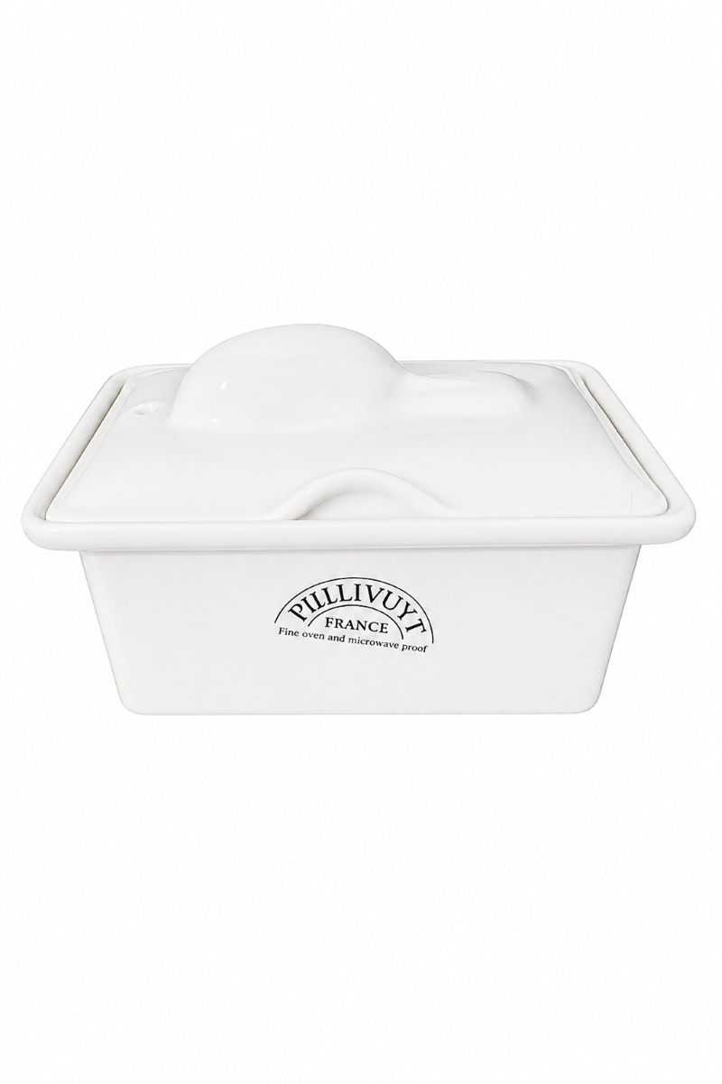 Montmartre Postejform 55 cl./17x11 cm. hvid porcelæn