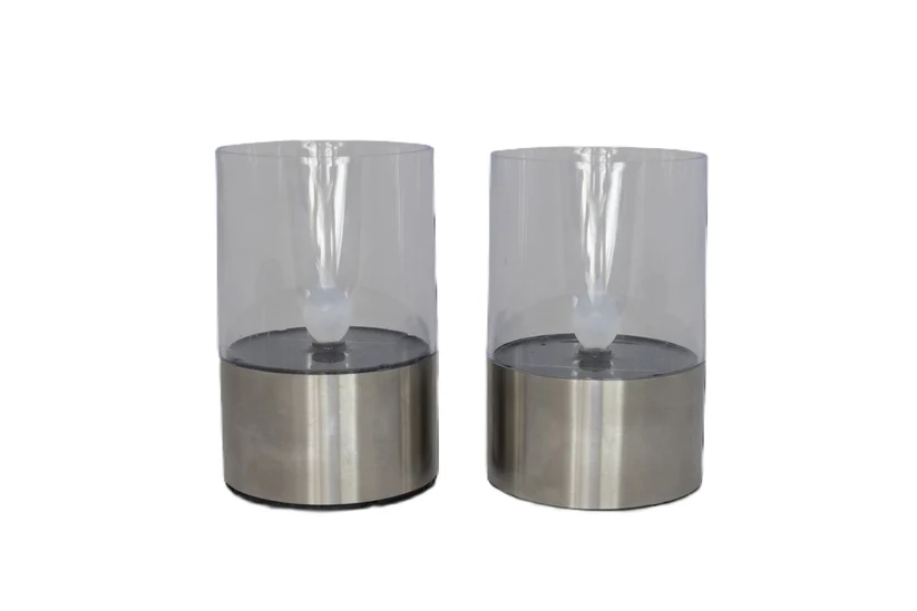 Bordlampe solcelle 2-pak metal
