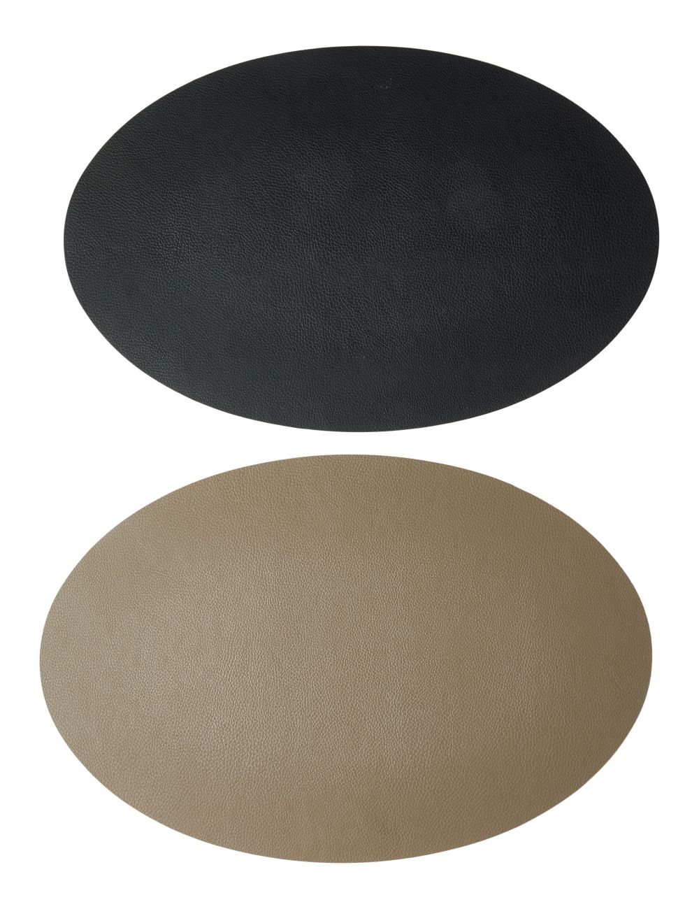 Da'core Dækkeserviet oval PU soft 41x33 cm taupe/sort vendbar