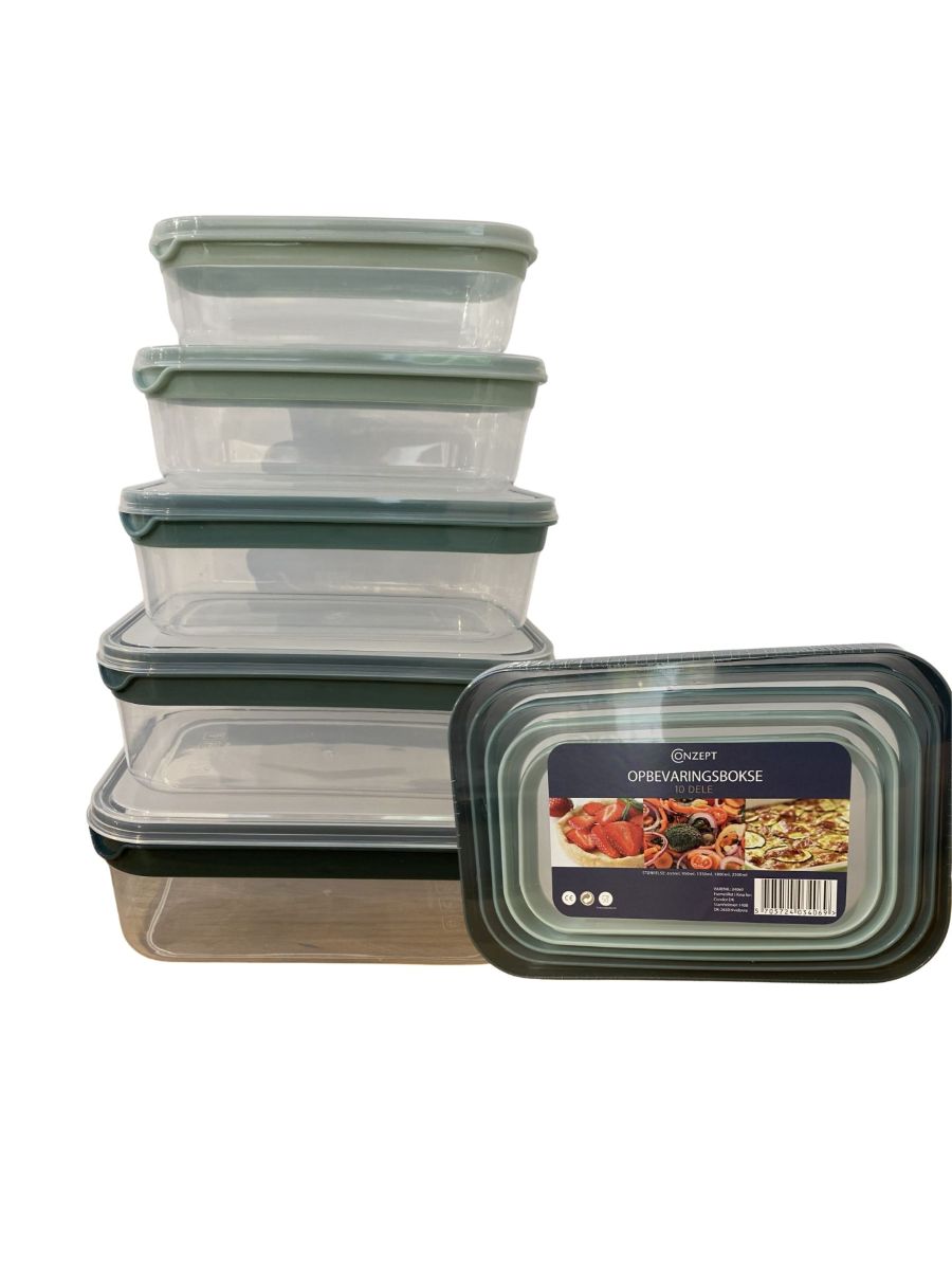 Conzept Opbevaringsboks 10 dele rektangulær