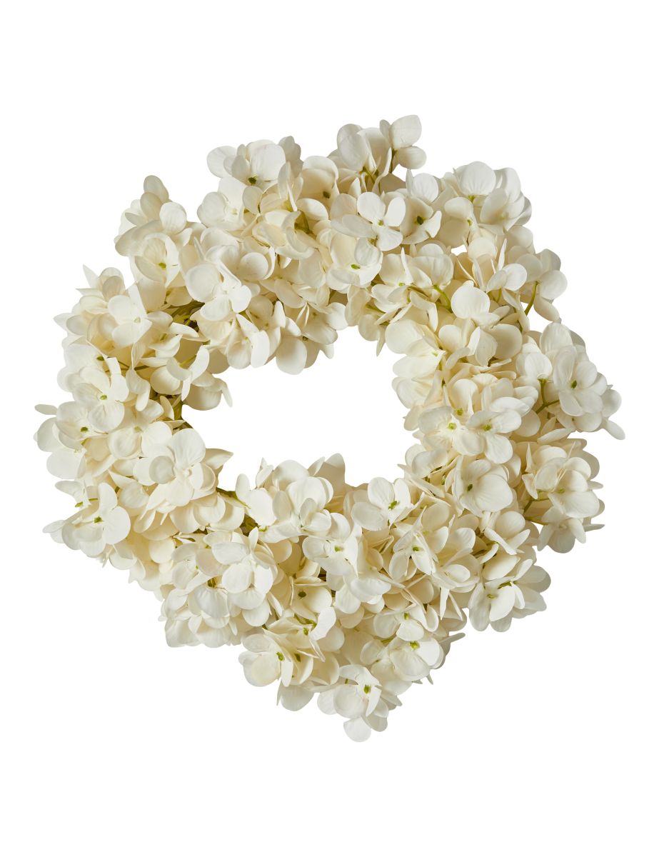 Hortensia Krans Ø 30 cm hvid