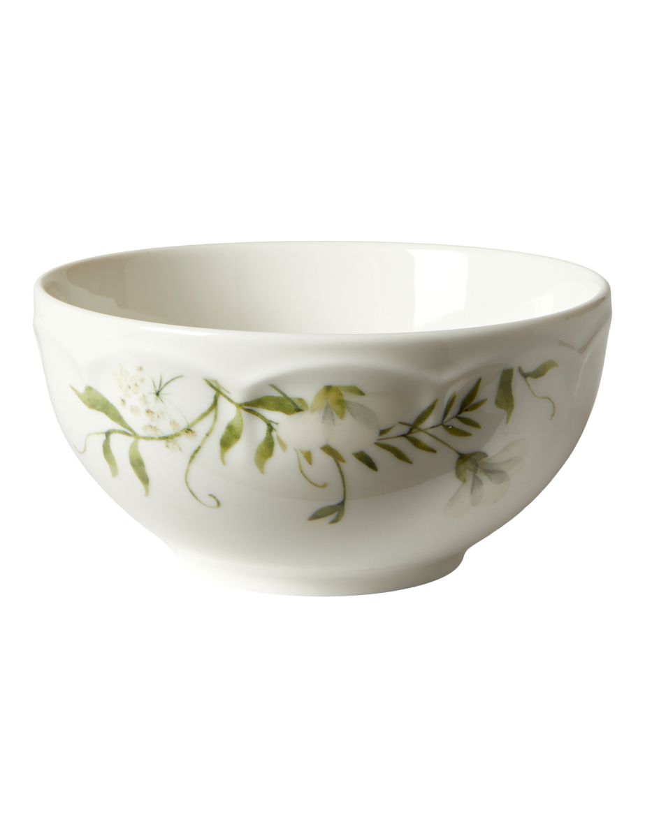 Da'core Skål Flora i benporcelæn Ø 14xH 6,7 cm. grøn