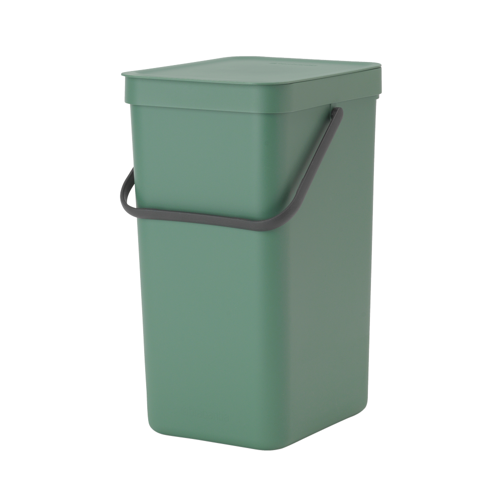 Affaldsspand m/låg sort.kon. 16 ltr. Grøn