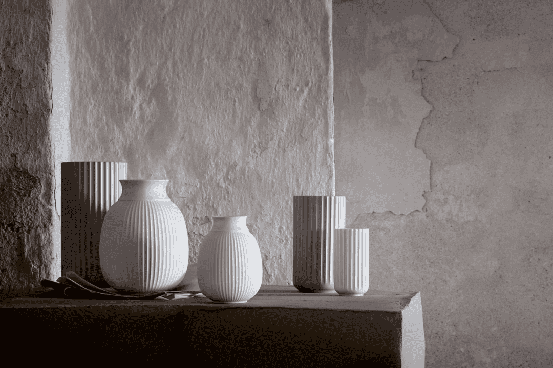 Lyngby porcelæn curve vase H12,5 cm.