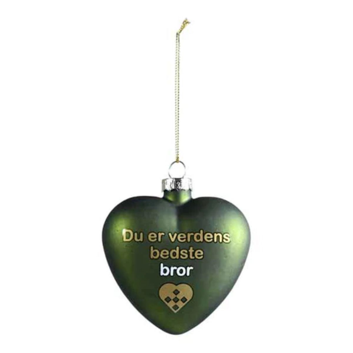 Hjerte - Bror, D8cm Grøn