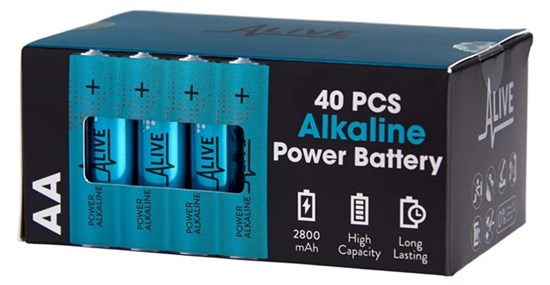 AA alkaline batteri 40 pak