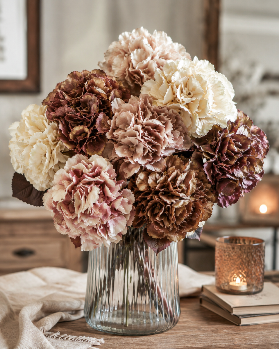 Hortensia stilk 49 cm. creme