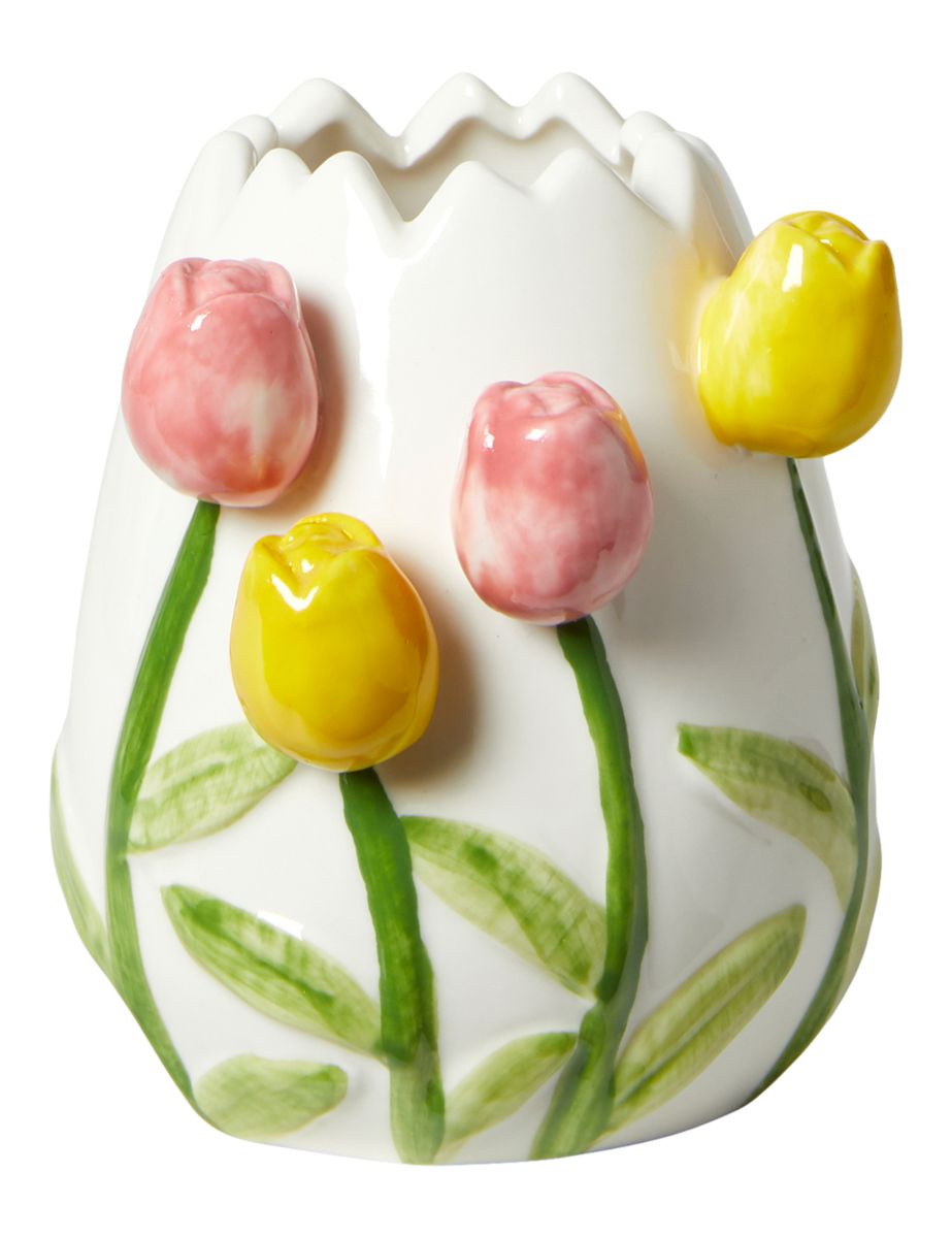 Da'core Tulipan Vase i hvid porcelæn 9 cm.