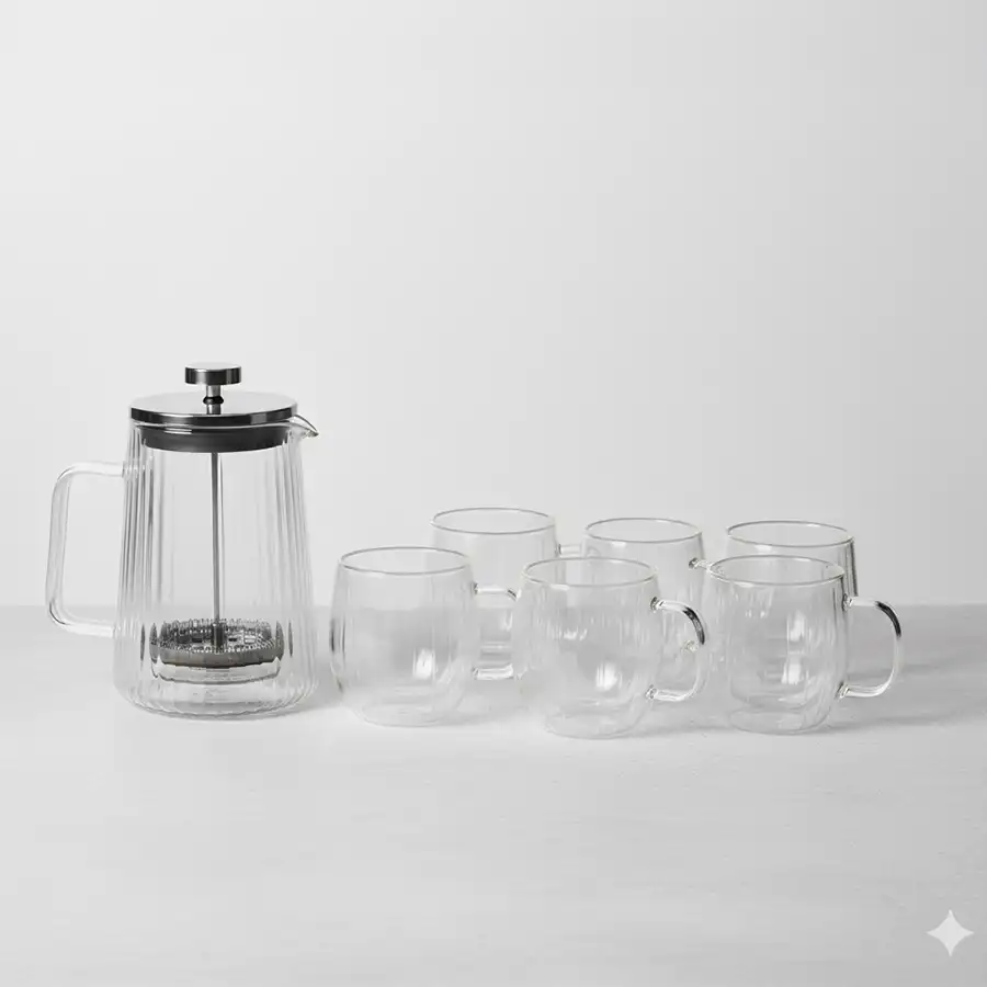 Hâws Stempelkande 1 L incl. 6 kaffekrus