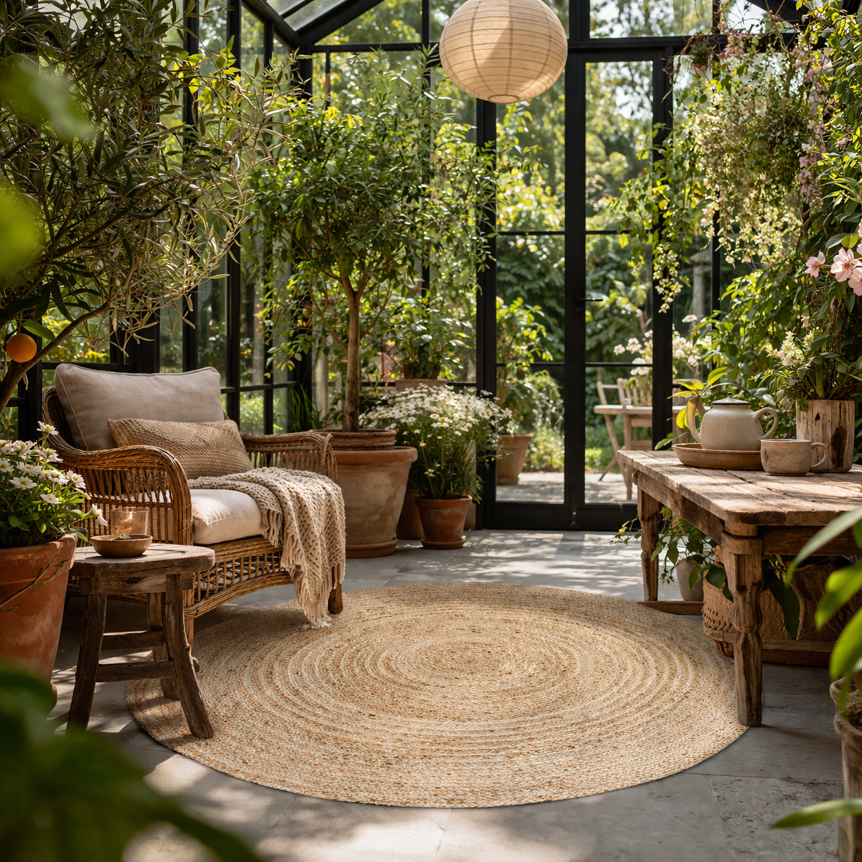 Bombay Tæppe Ø 180