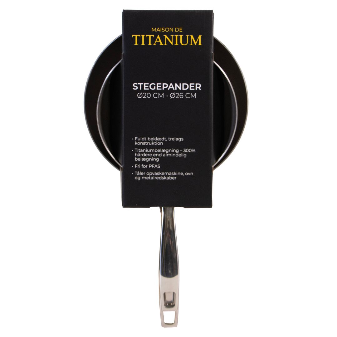 Titanium stegepandesæt 20+26 cm