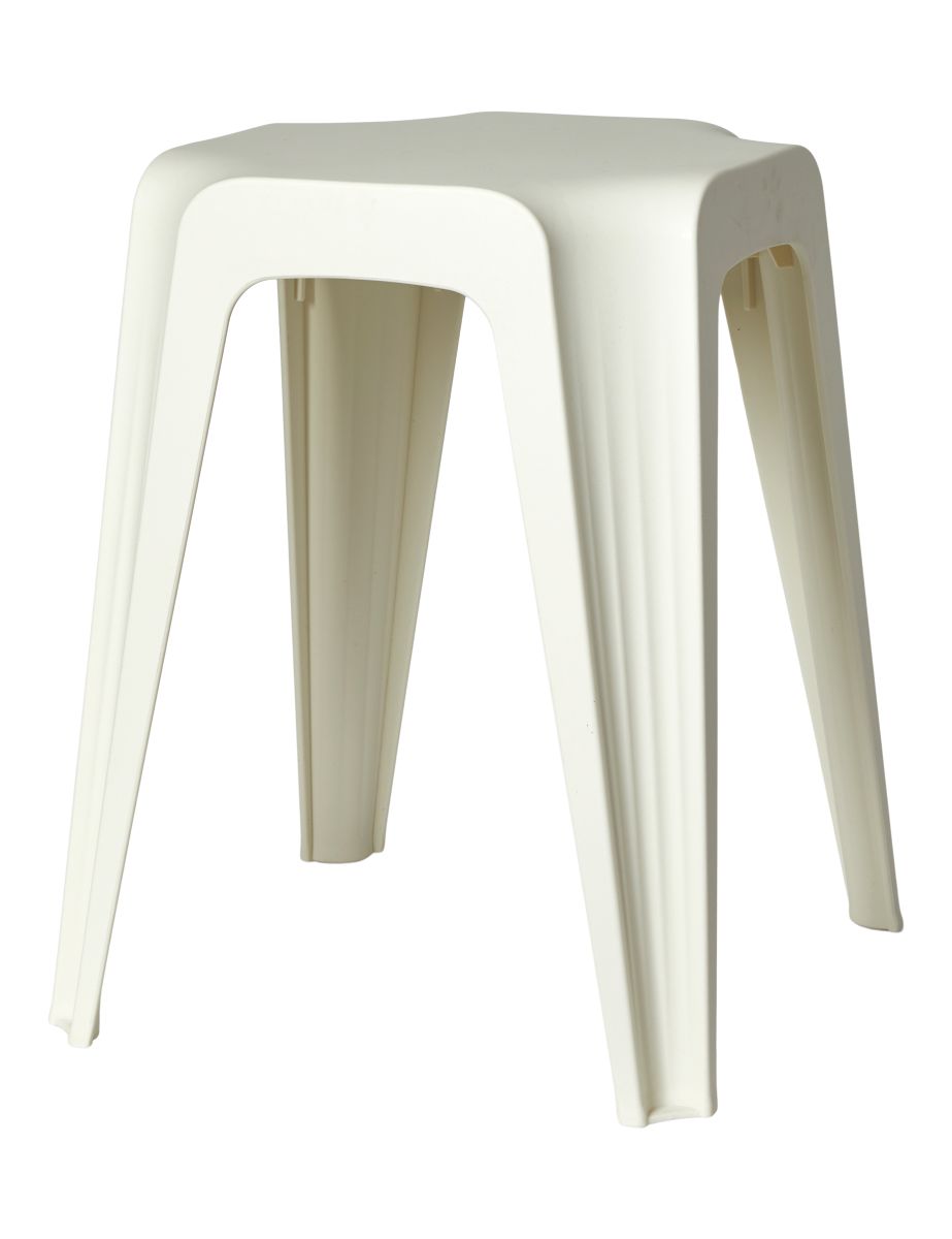 Joe Skammel/sidebord i plast H 46 cm. hvid