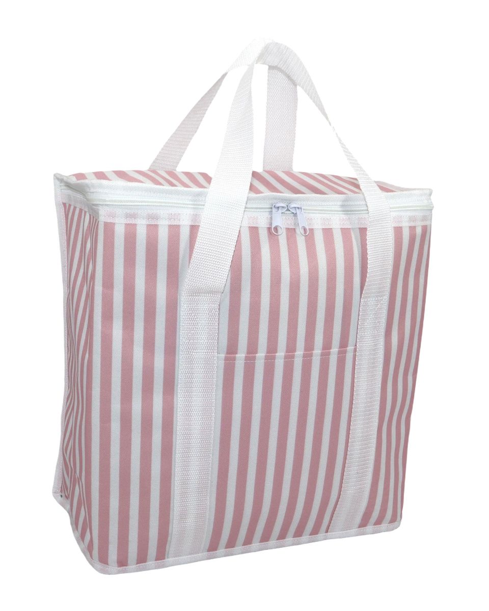 Conzept Køletaske 34x17x34 cm. 20 L  lys rød strib 