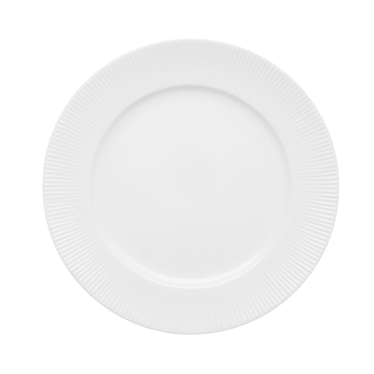 Groovy middagstallerken 26,5 cm. - hvid porcelæn