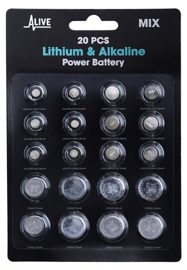 Batteri lithium mix 20pak
