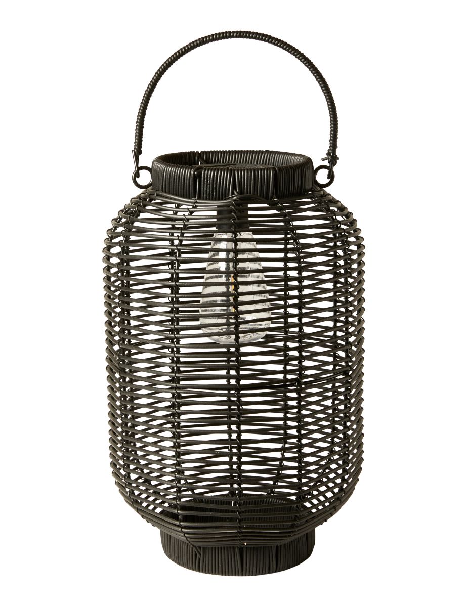 Da'core Solar lanterne pære D22,5x35 cm PVC/metal sort