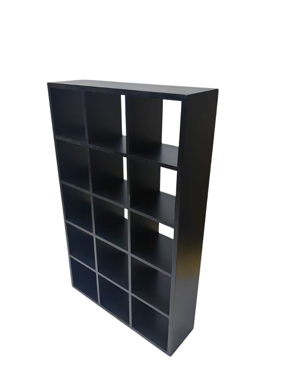 Da'core Reol til krus 66x12x41 cm 15 rum gummitræ sort