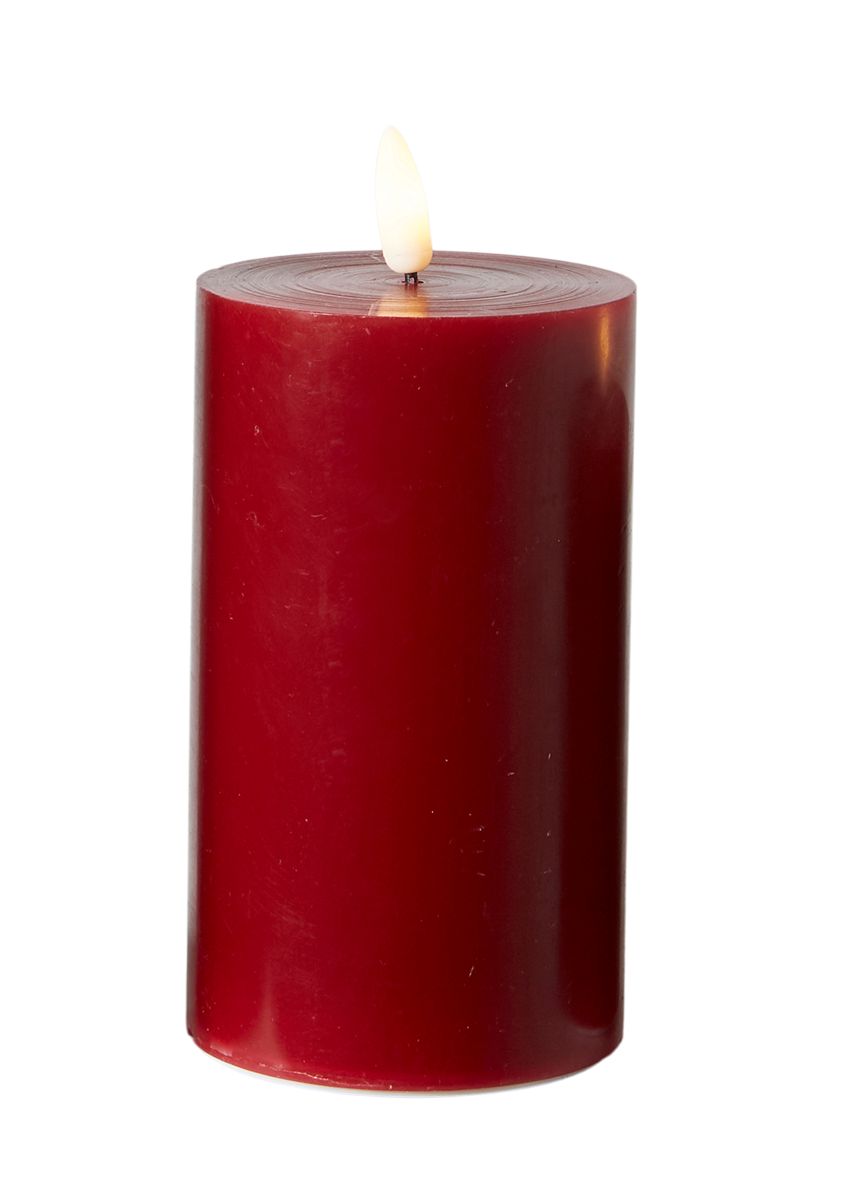 Conzept LED Bloklys Ø7,5x10 cm. rød