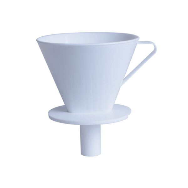 Kaffetragt med studs 1x4 hvid plast