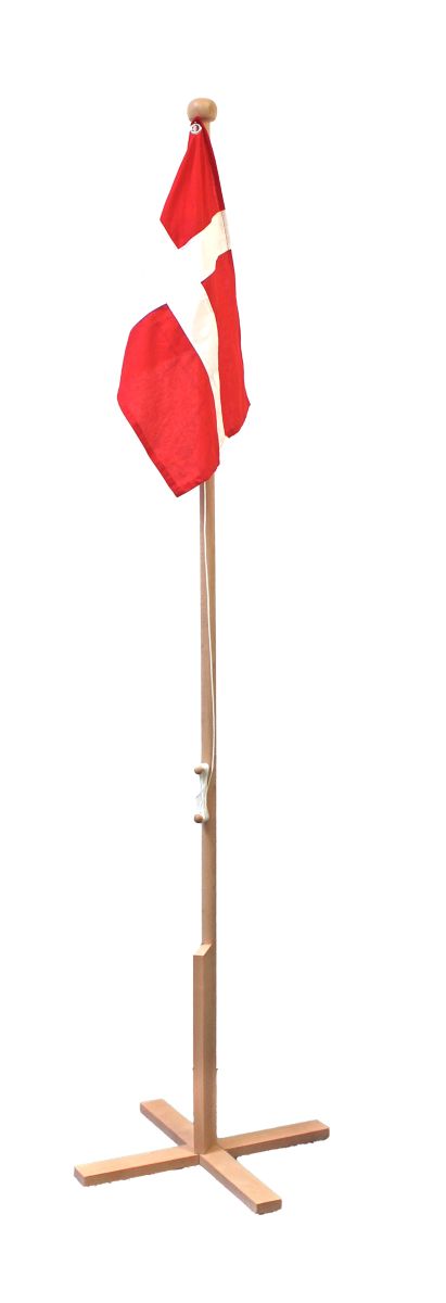 Gulvflag i bøg Dannebrog Str. 170 cm