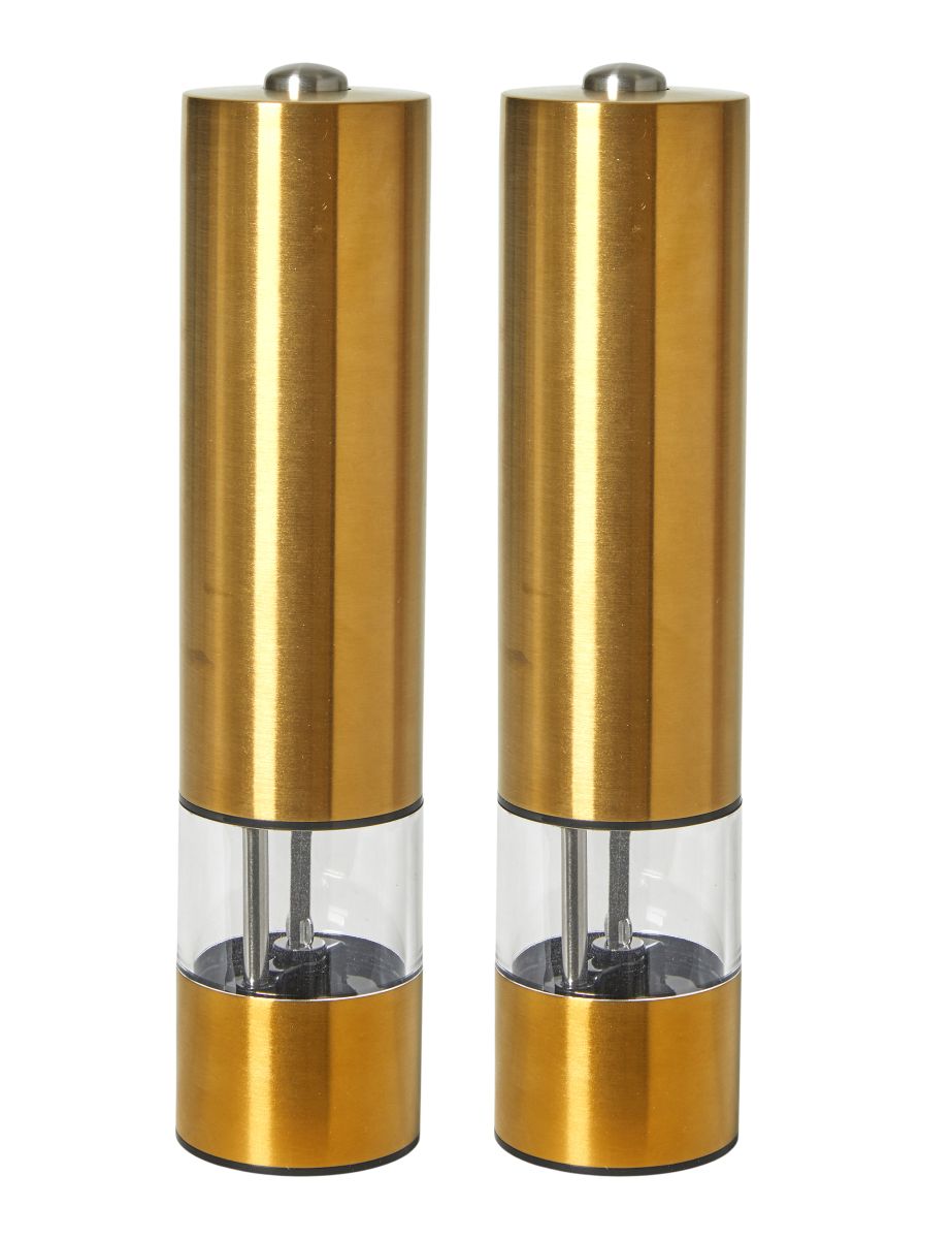 Da'core Elektrisk salt- og pebersæt H 22,3 cm. guldlook