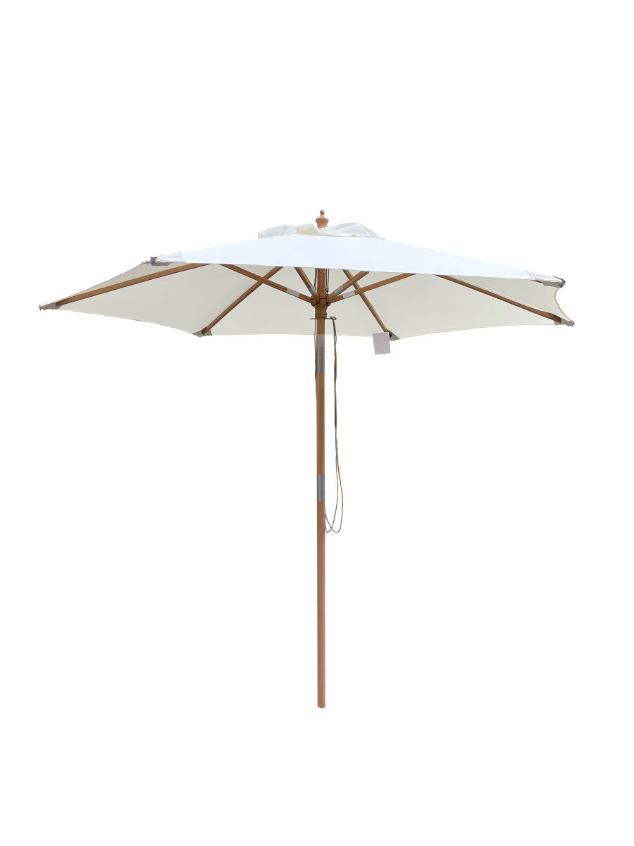 Geneve parasol Ø 2,5 m. 2-delt - natur NR. 11
