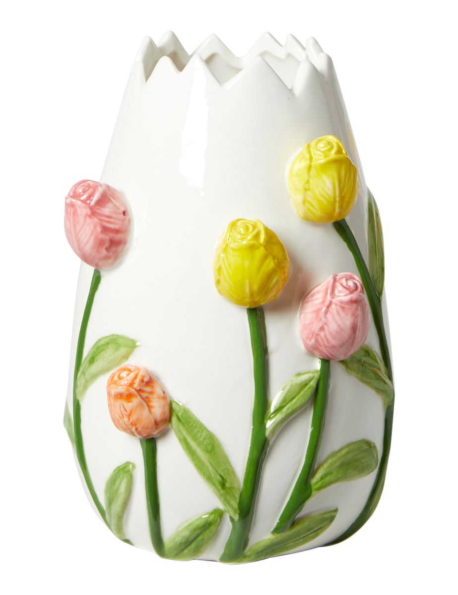 Da'core Tulipan Vase i hvid porcelæn 17 cm.