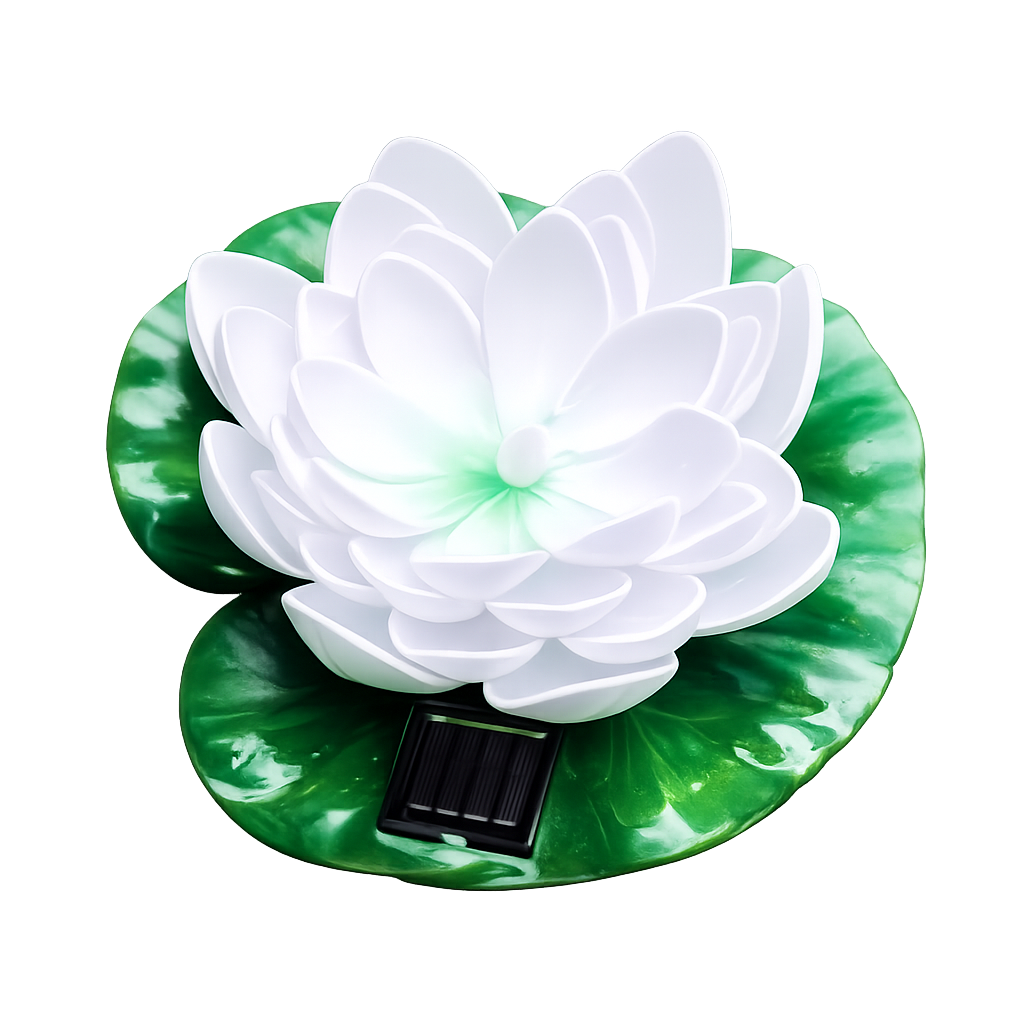 Conzept solar Lotusblomst Ø17 cm hvid 2 stk.