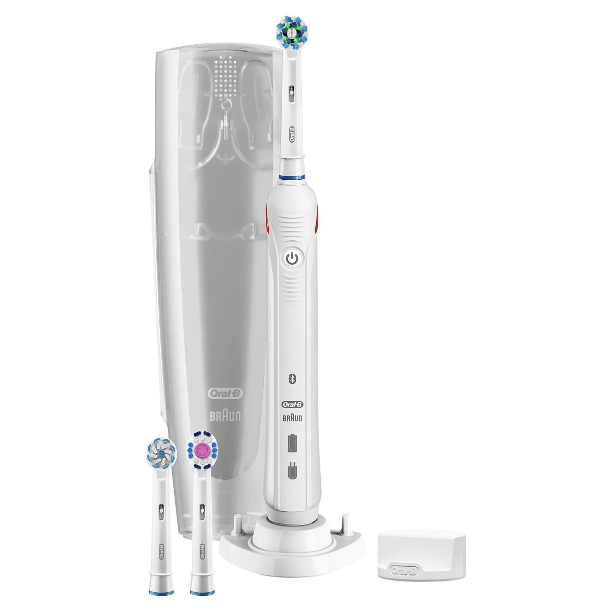 Oral-B Smart5 5100S Tandbørste med 3 løse børstehoveder, smartphone holder og rejseetui