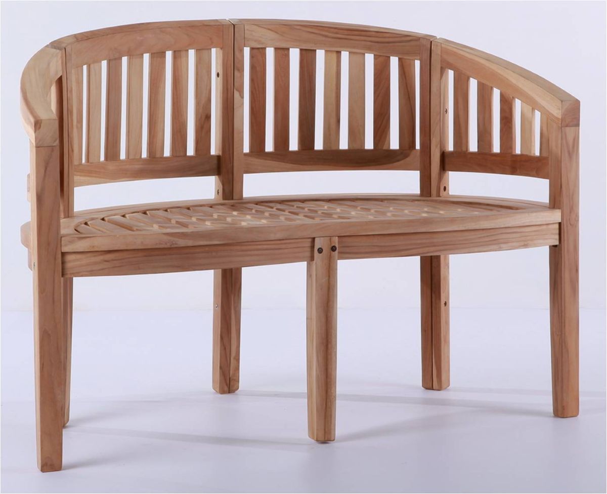 Bananbænk i classic teak 120 cm.