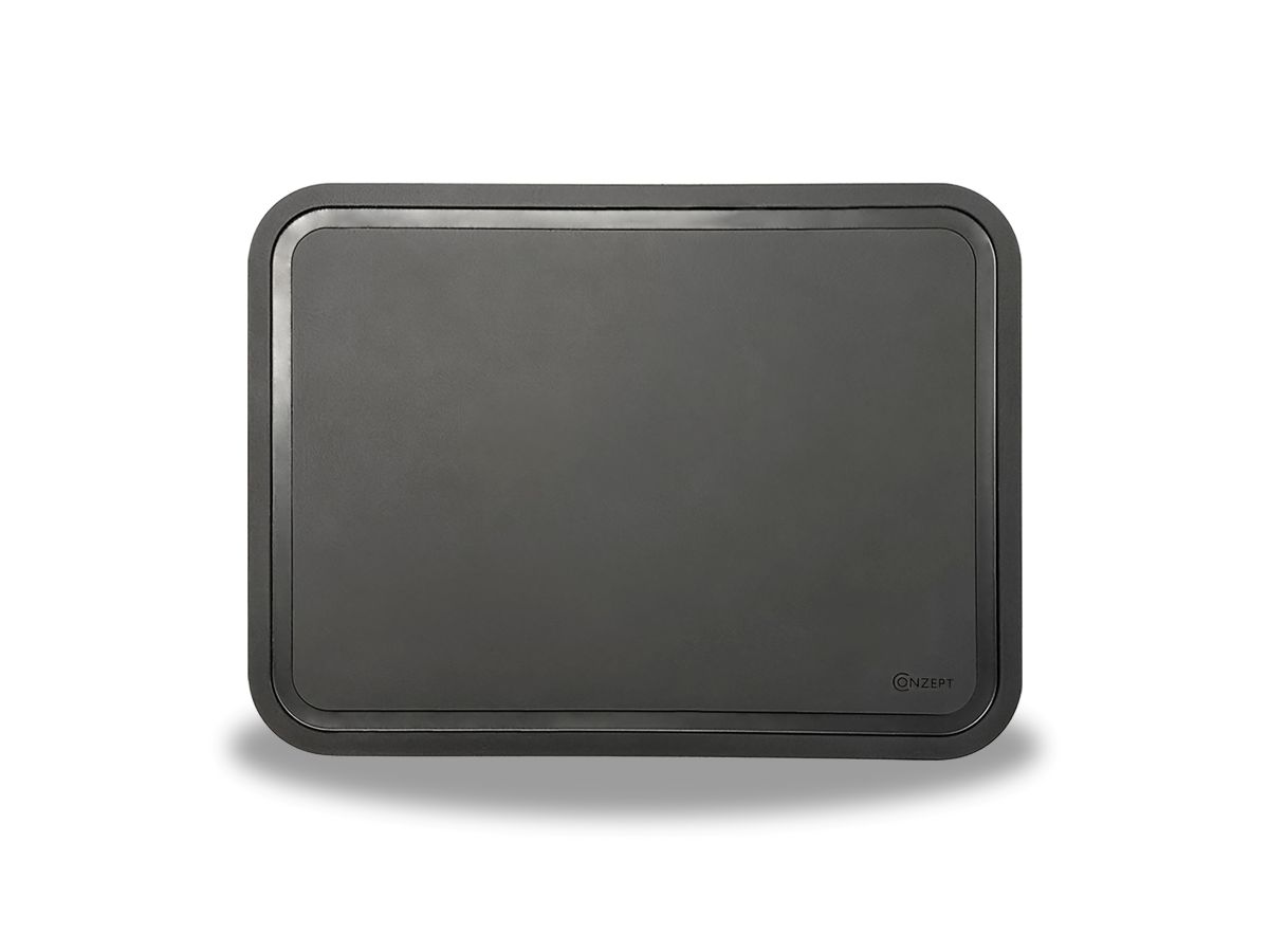 Conzept Skærebræt i fibertræ med saftrille 37,5x27,5x0,6 cm. sort