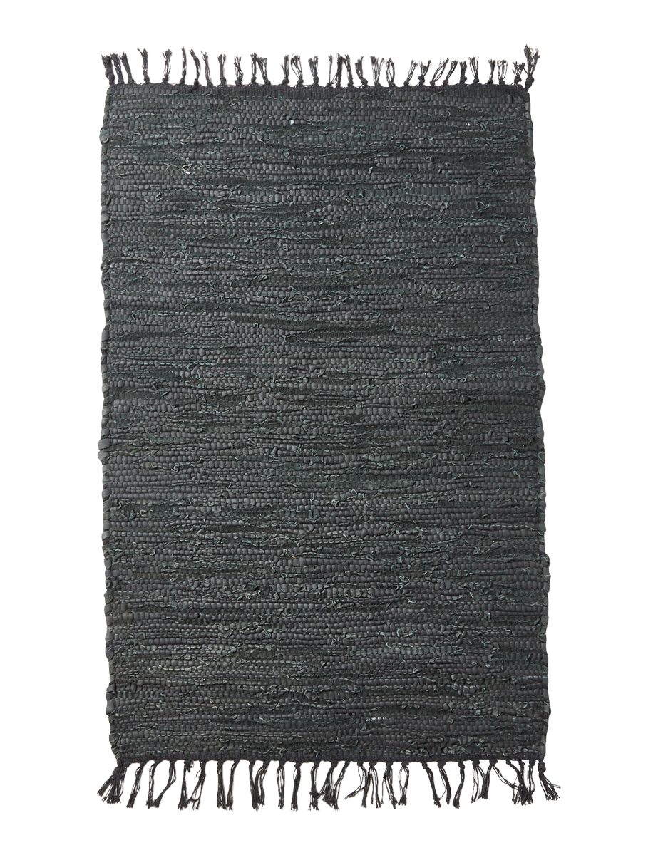 Gulvtæppe skind 60x90 cm sort