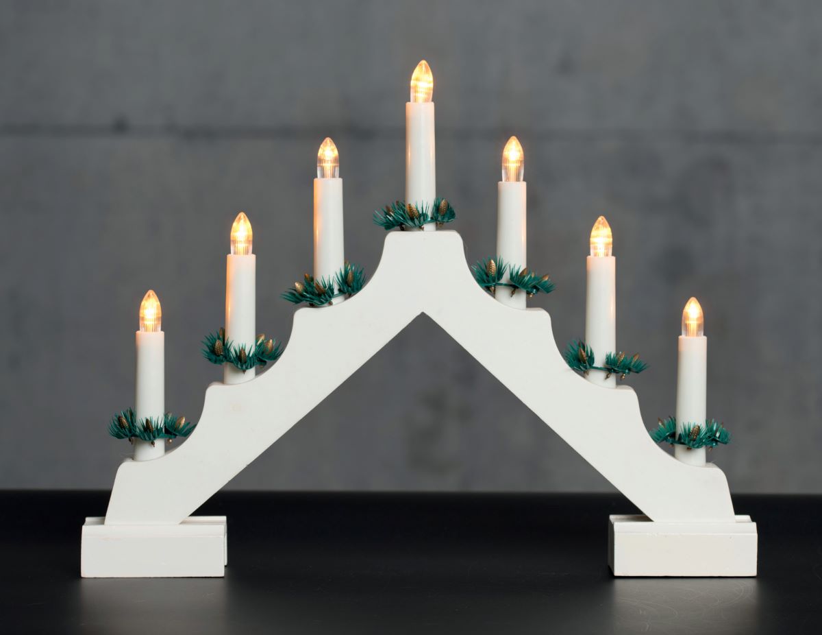 LED trappestage 7 lys - hvid