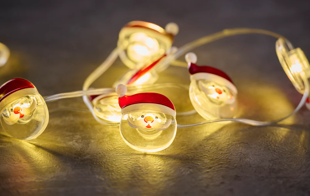 Lyskæde med 10 LED med timer ass modeller