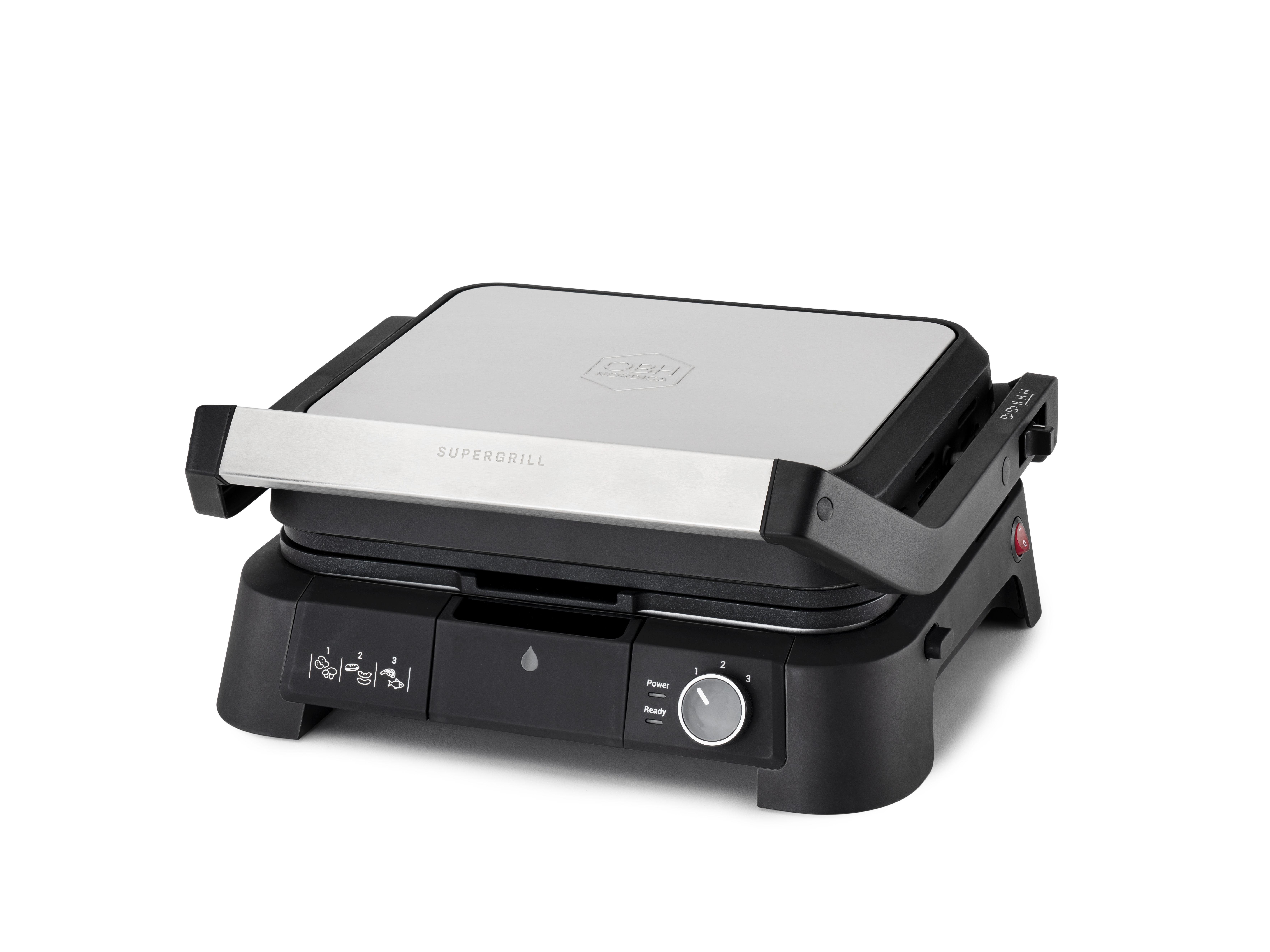 OBH Nordica SuperGrill kontaktgrill 3-i-1 rustfrit stål