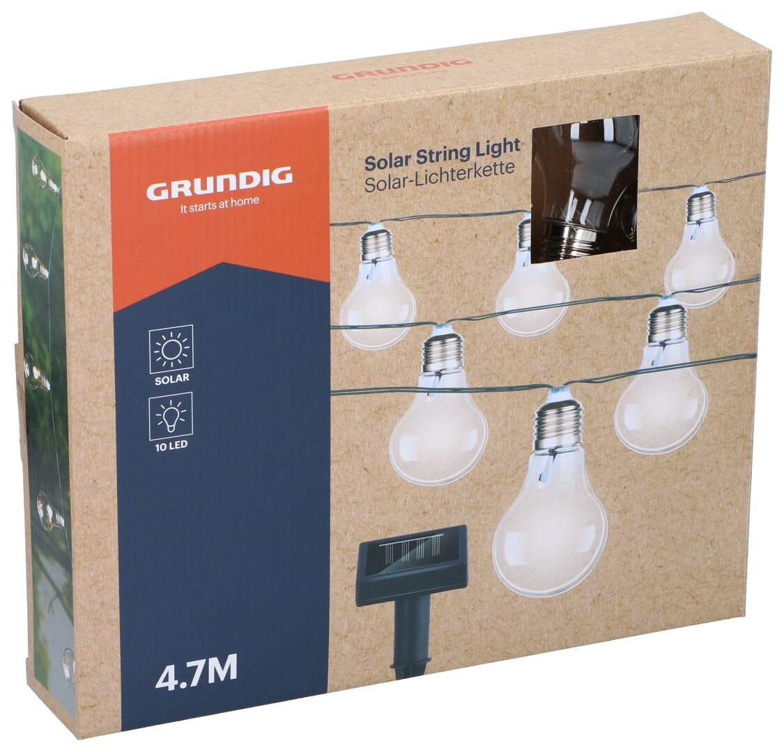 Solar lyskæde med 10 LED lamper