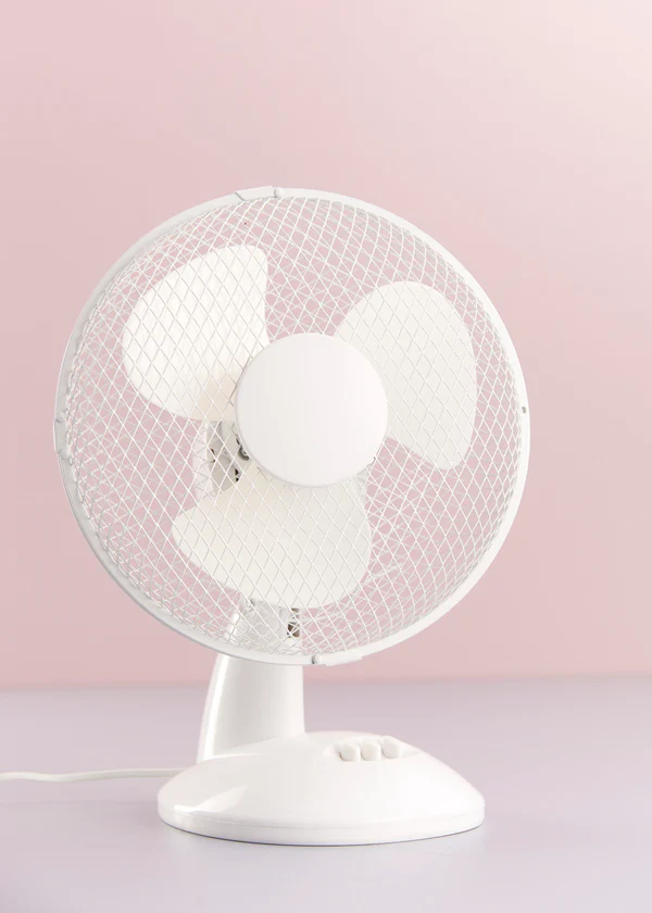 Ventilator til bord Ø 23/H 35 cm. hvid