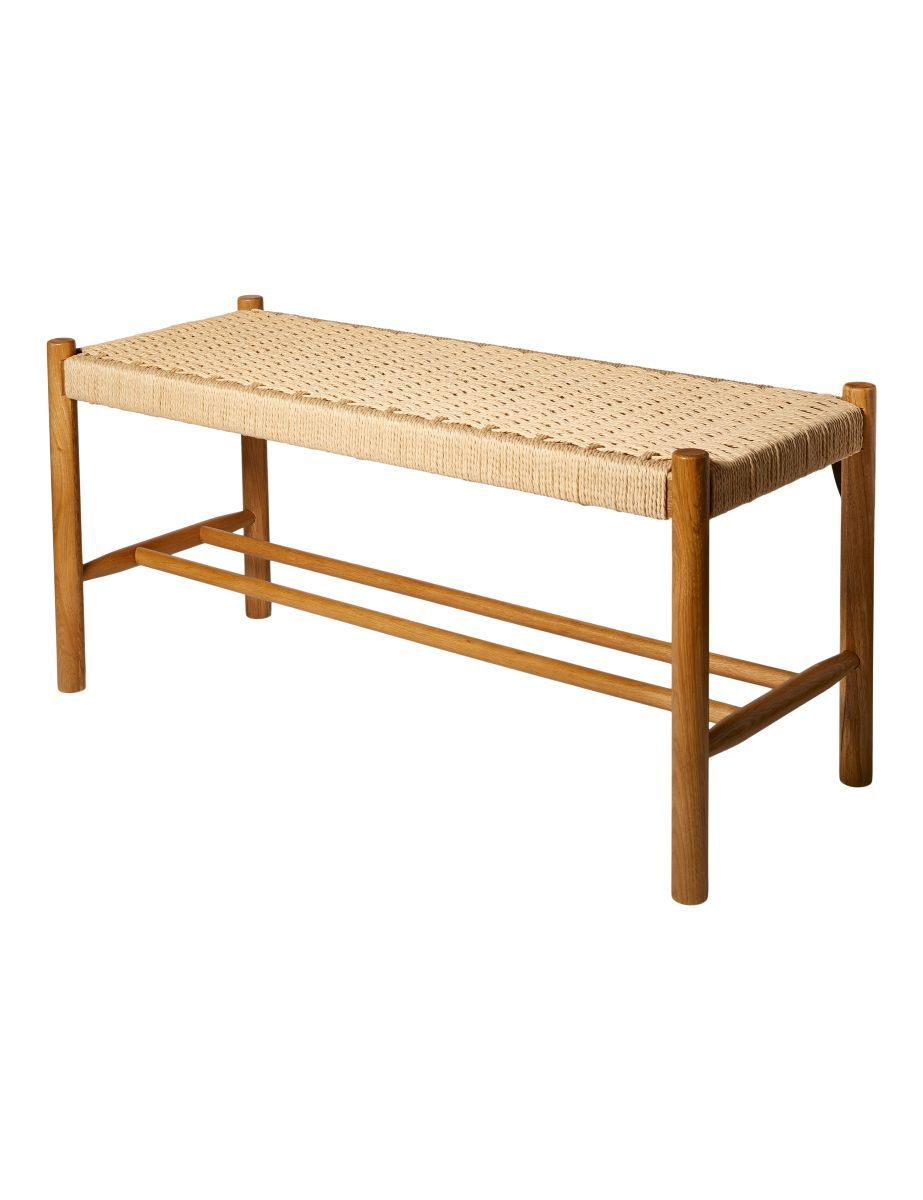 Da'core Bænk 90x35x45 cm. egetræ med fletsæde