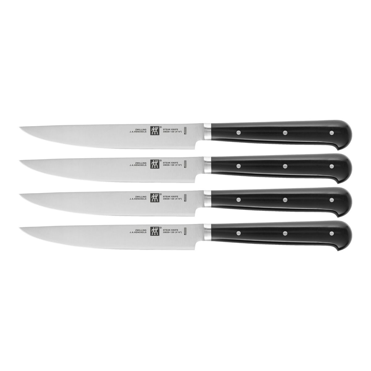 Steaksæt 4 knive glat skær