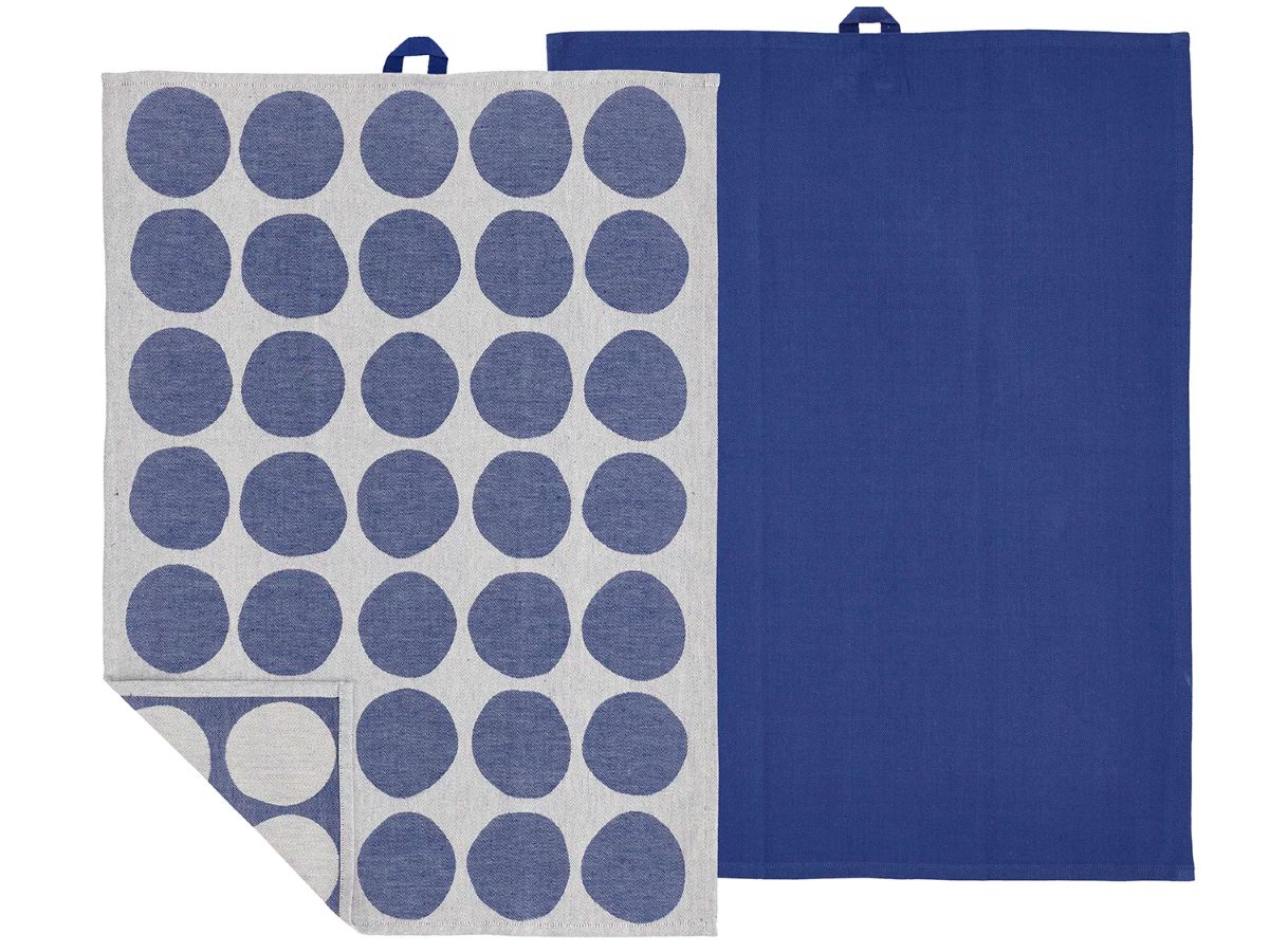Södahl Bubbles Viskestykker 2 stk. 50x70 cm. blå