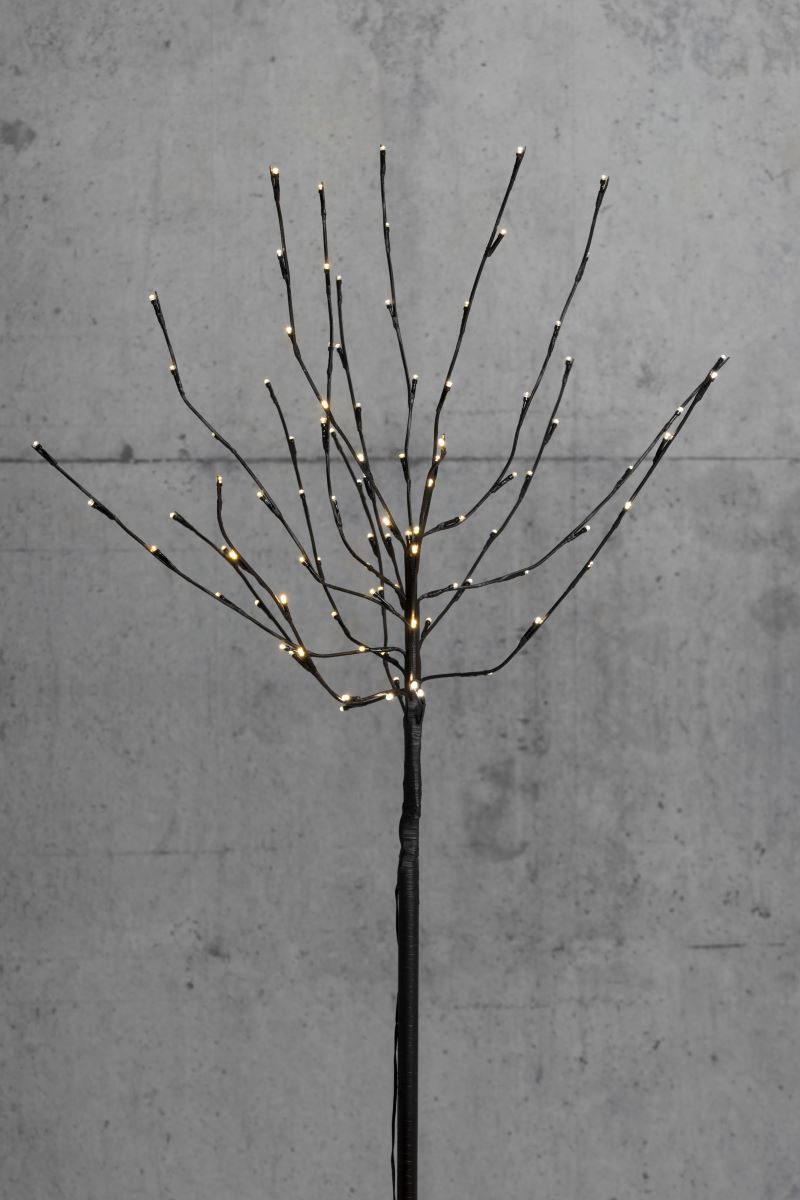 LED træ tråd 120 LED 150 cm. med batteriboks