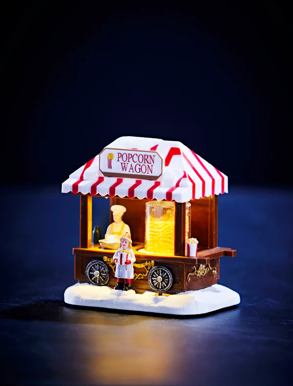 Popcorn gadebod til batteri med LED lys