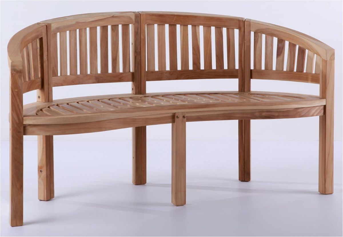 Bananbænk i classic teak 150 cm.
