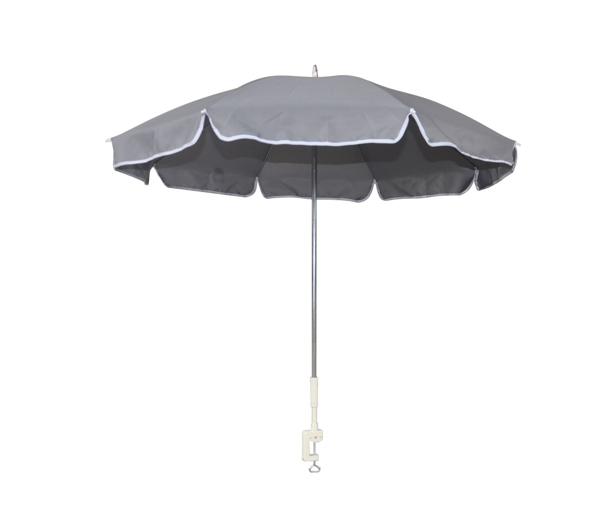 Parasol til bord, H 116 cm. - grå
