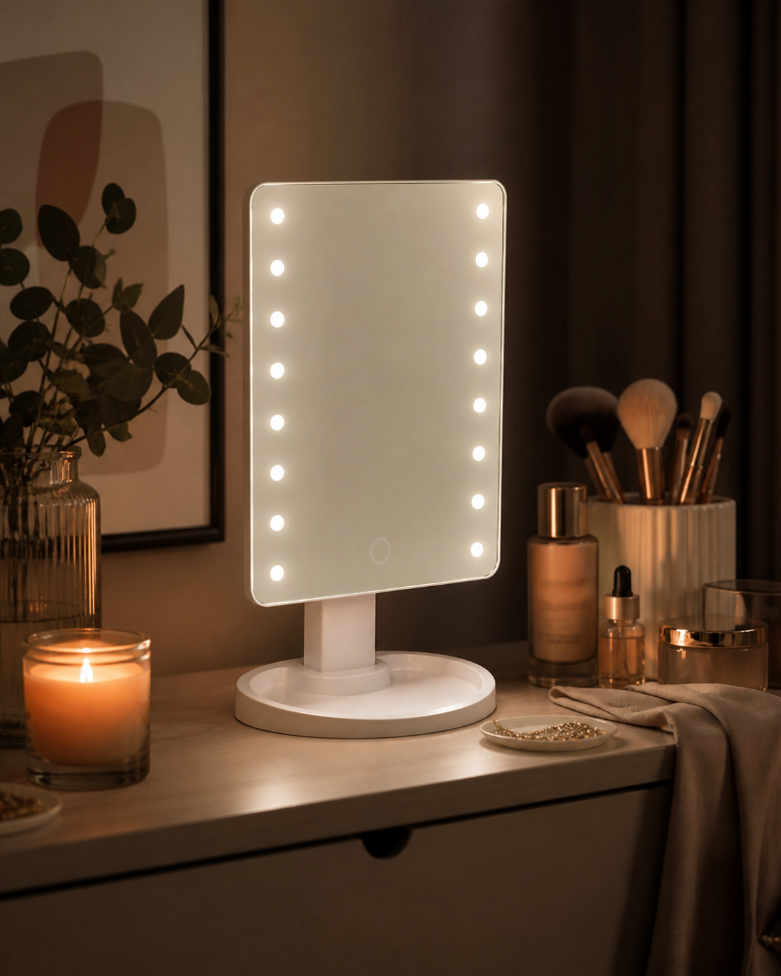 Make up spejl LED lys 16,9x11,9x28,5 cm
